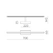 Immagine di Applique Per Specchio Cromo Menorca 70cm Led 17w CCT ACB IP44