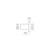 Immagine di Applique Led Luce Decorativa Parete IP54 Corvus Bianco ACB