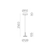 Immagine di Sospensione Compatta Disco Bianco 12 cm Led 3000k Corvus ACB