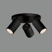 Immagine di Lampada da Soffitto Rotonda Nera Con Faretti Orientabili Gina ACB