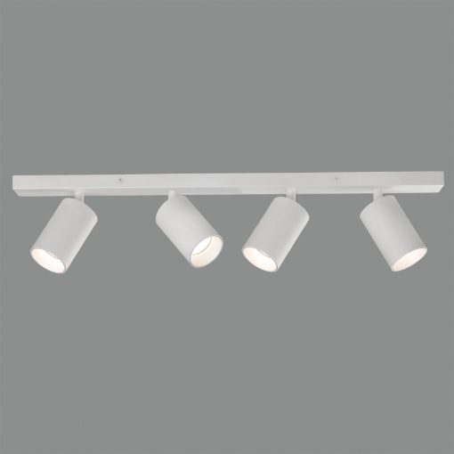 Immagine di Lampada A Soffitto Bianca Con 4 Faretti Orientabili Gina L80 cm ACB