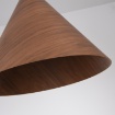 Immagine di Sospensione Cono Legno Noce 45cm Per Tavolo Aura ACB