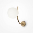 Immagine di Applique Ottone Con Sfera Bianca Vetro Rendez-Vous Maytoni