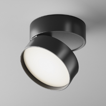 Immagine di Faretto Orientabile Tondo Nero Led 18w 4000k Senza Incasso Onda Maytoni