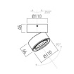 Immagine di Faretto Nero Ruotabile 22w 4000k Ottica Regolabile Xarte Arelux