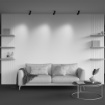 Immagine di Faretto da Soffitto Cilindro Rigato Orientabile Nero Calipso Maytoni