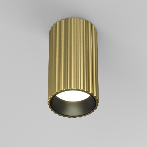 Immagine di Faretto Da Soffitto Calipso Ottone Cilindro Zigrinato Maytoni