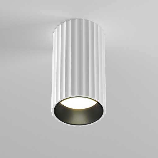 Immagine di Faretto Da Soffitto Bianco Calipso Cilindro Zigrinato Maytoni