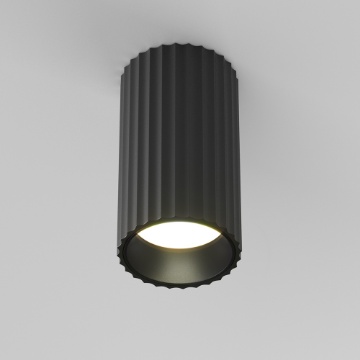 Immagine di Faretto Cilindro Rigato Nero Da Soffitto Calipso Maytoni