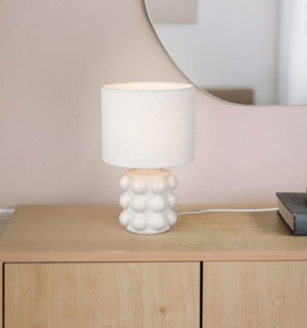 Immagine di Abatjour Ceramica Bianca 30 cm Kate Trio