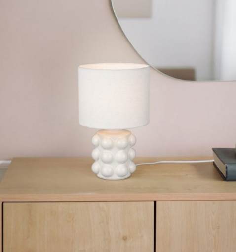 Immagine di Abatjour Ceramica Bianca 30 cm Kate Trio