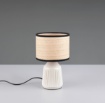Immagine di Abatjour in Ceramica Bianca con Paralume Carta Formentera Trio