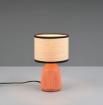 Immagine di Lumetto da Comodino Ceramica Arancio con Paralume Carta Formentera Trio