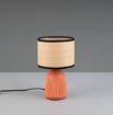 Immagine di Lumetto da Comodino Ceramica Arancio con Paralume Carta Formentera Trio