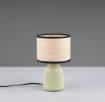 Immagine di Lampada Comodino Ceramica Verde con Paralume Carta Formentera Trio
