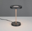 Immagine di Lampada Tavolo Guano Oro Nero Disco Led CCT Dimmerabile Trio