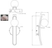 Immagine di Applique Comodino Napoli Nera Con Sfera Vetro Led CCT Dimmerabile Napoli Trio