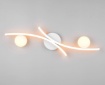 Immagine di Plafoniera Curva Bianca Con Sfere Vetro Led Dimmer CCT Napoli Trio