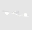 Immagine di Plafoniera Curva Bianca Con Sfere Vetro Led Dimmer CCT Napoli Trio