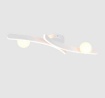 Immagine di Plafoniera Curva Bianca Con Sfere Vetro Led Dimmer CCT Napoli Trio