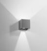 Immagine di Applique Cubo Grigio 12 cm Led 20w CCT IP54 Fasci Luce Regolabili