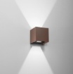 Immagine di Applique Led Cubo 12 cm cct 20w Corten Da Esterno Ottica Regolabile IP54