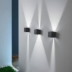 Immagine di Applique Cubo Antracite 12 cm Led CCT 20w Ottica Regolabile IP54
