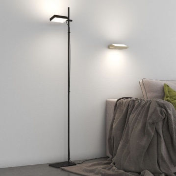 Immagine di Lampada da Terra Nera Kubi Led 20w CCT Orientabile Top Light