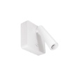 Immagine di Applique Squadrata Con Luce Led Orientabile 3000k Per Comodino Gea