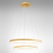 Immagine di Lampadario Soggiorno Doppio Anello Led 88w 3000k Dimmerabile Krizia Gea Luce