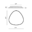 Immagine di Plafoniera Design Ovale Ecaris 60 cm Led Biemissione CCT Gea