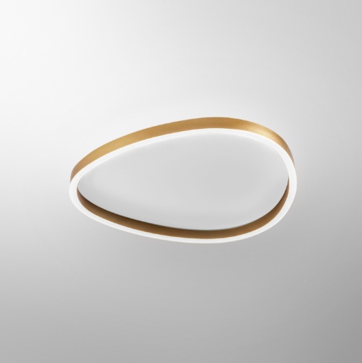 Immagine di Plafoniera Design Ovale Ecaris 60 cm Led Biemissione CCT Gea