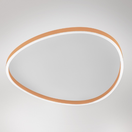 Immagine di Plafoniera Moderna Ecaris Ovale 80cm Led 72w Biemissione CCT Gea