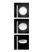 Immagine di Piantana Moderna Bianca Luci Orientabili Led 36w 3000k Dimmerabile Gea