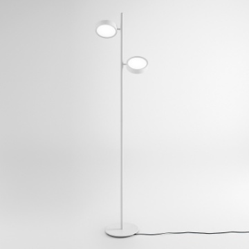 Immagine di Piantana Moderna Bianca Luci Orientabili Led 36w 3000k Dimmerabile Gea