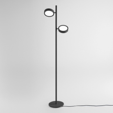 Immagine di Piantana Led Nera Luci Orientabili 3000k Dimmerabile Gea