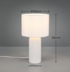 Immagine di Lampada da Tavolo Bianca in Ceramica Blair Trio