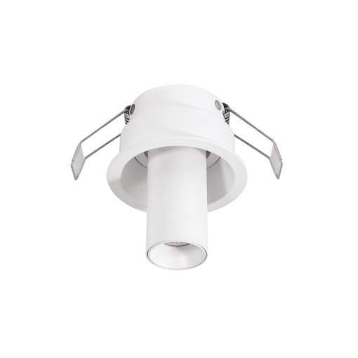 Immagine di Incasso Tondo Cilindro Bianco Orientabile Led 8w 3000k Ottica 40 Gea