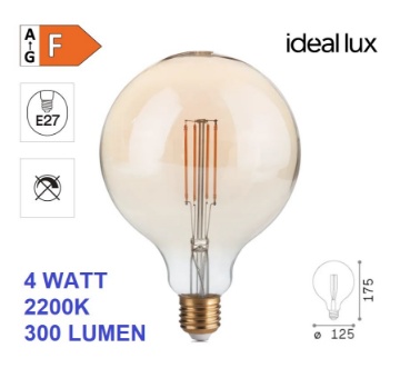 Lampadina LED E14 7W 560lm 3000K Ideal Lux – Bianco, Diametro 50x60mm, Non Dimmerabile