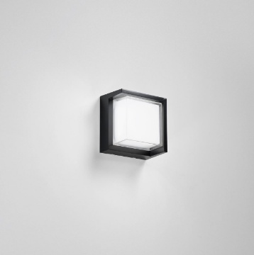 Immagine di Applique Esterna Cubo Nero Block IP65 Led 15w CCT Intec
