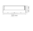 Immagine di Applique Esterno Rettangolare Block Bianca IP65 Led 24w CCT Intec