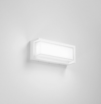 Immagine di Applique Esterno Rettangolare Block Bianca IP65 Led 24w CCT Intec