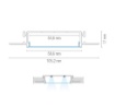 Immagine di Profilo Incasso In Alluminio Per 2 Strip Led Gorizia XL 2 mt Intec Light