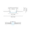 Immagine di Profilo Incasso In Alluminio Per Strip Led Gorizia 2 mt Intec Light