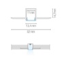 Immagine di Profilo Per Strip Led Gorizia-S Grigio 2 Metri Incasso Rapido Per Cartongesso Intec