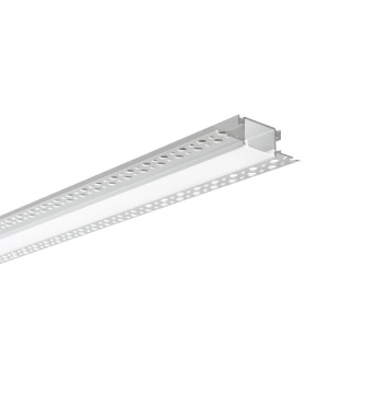 Immagine di Profilo Per Strip Led Gorizia-S Grigio 2 Metri Incasso Rapido Per Cartongesso Intec