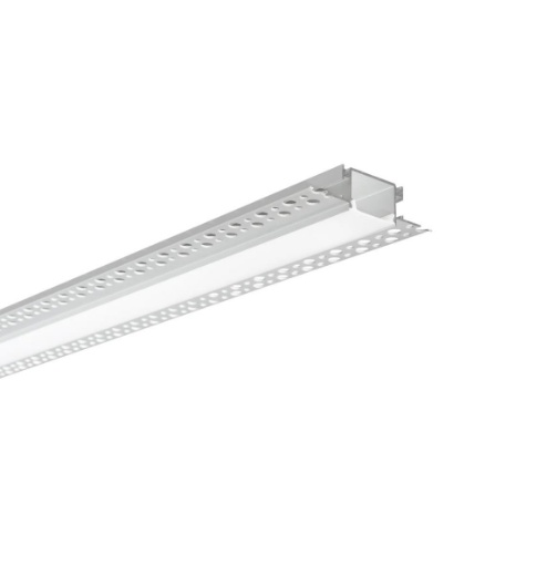 Immagine di Profilo Per Strip Led Gorizia-S Grigio 2 Metri Incasso Rapido Per Cartongesso Intec