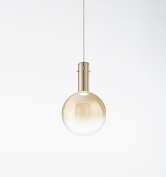 Immagine di Lampada a Sospensione Led Ampolla Vetro Ambra 20 cm Perenz