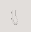 Immagine di Lampada a Sospensione Led Ampolla Vetro Fume 20 cm Perenz