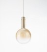 Immagine di Sospensione Ampolla Vetro Ambra 25 cm Led 3000k Perenz